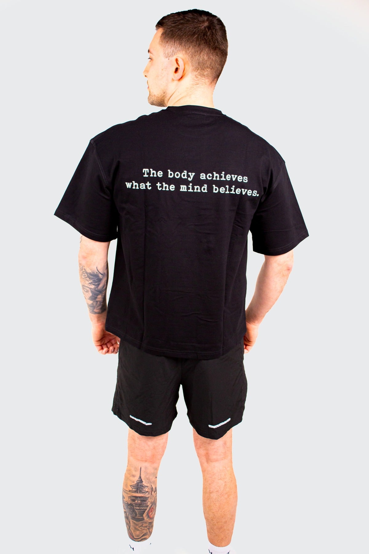 TWH Foundation oversized gym t-shirt Ireland and UK– premium cotton relaxed fit- back view