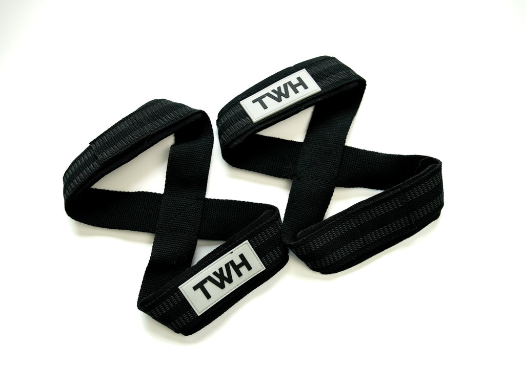 TWH figure 8 lifting straps Ireland and UK – maximum grip for deadlifts and row- detail view