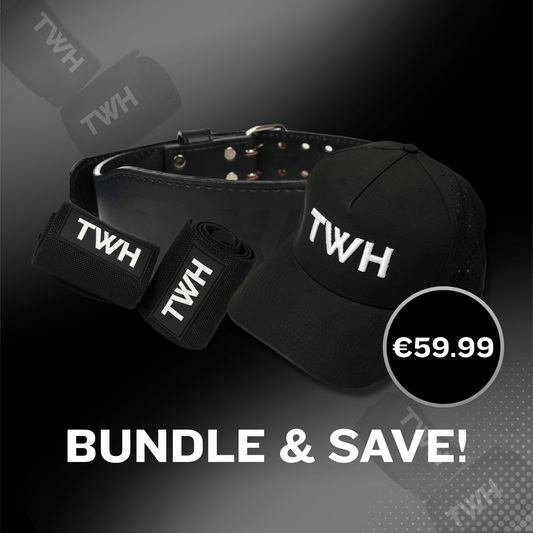 TWH Gym Starter Pack – Weightlifting Belt + Wrist Straps + Trucker Cap - TWH
